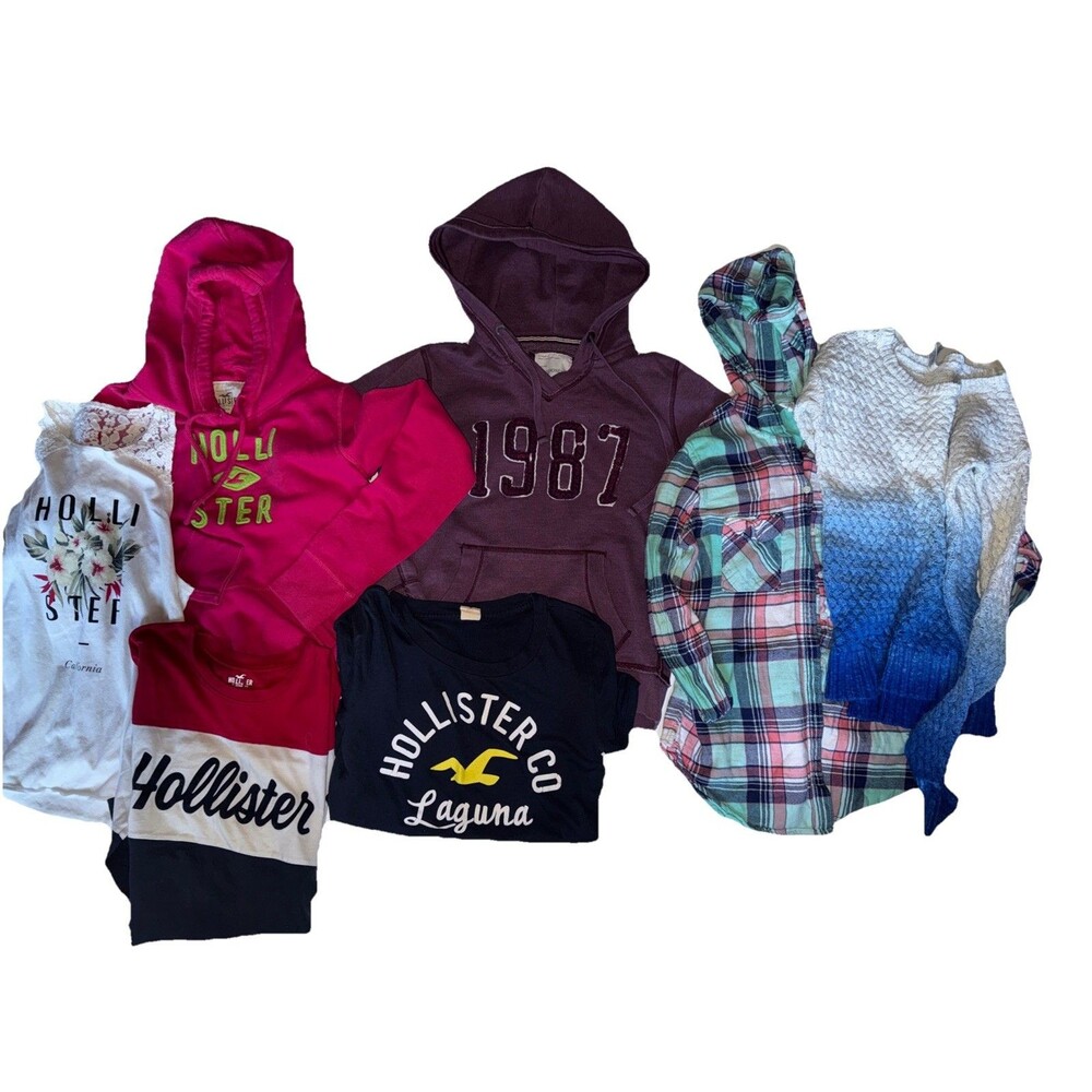 WOMENS LOT OF 6 HOLLISTER HOODIE SWEATSHIRTS - Shirts VINTAGE 90s Y2K XS M/L